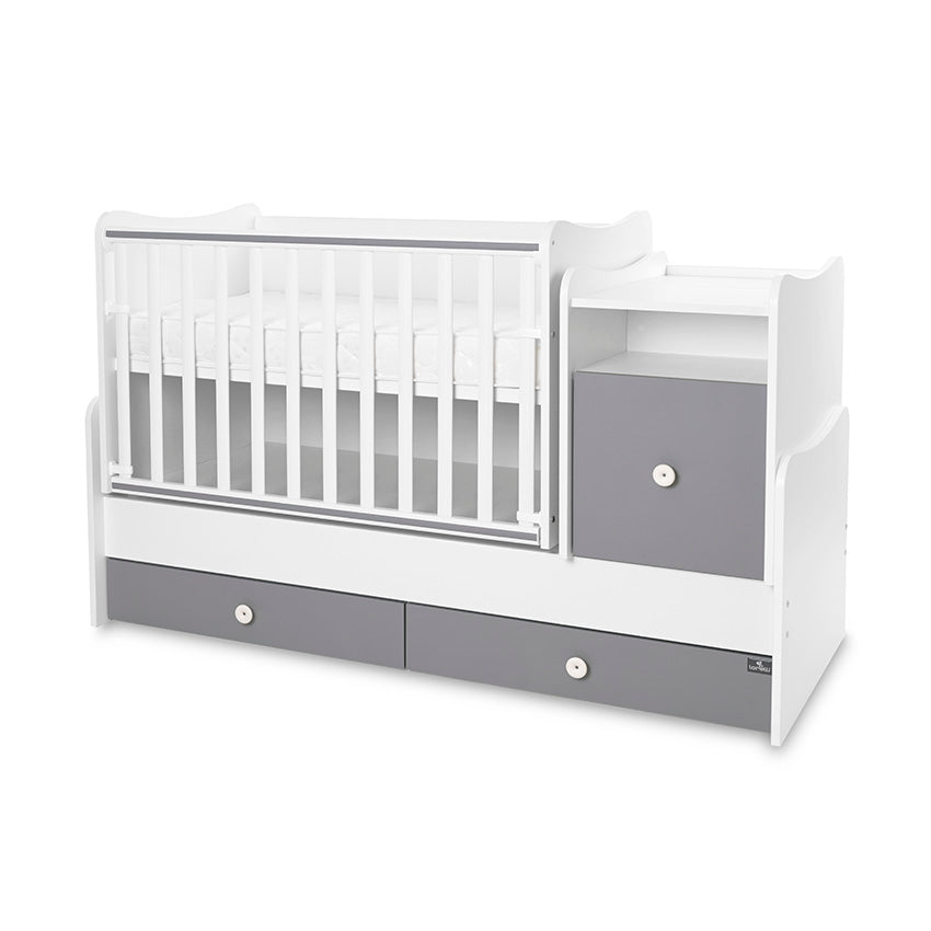 Легло Trend Plus 70 160 Цвят Бяло Stone Grey 3box Lorelli Classic