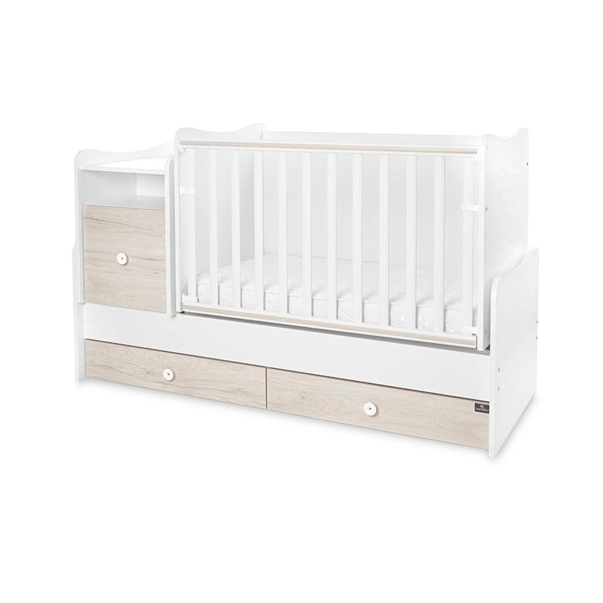 Легло Trend Plus 70/160 Цвят Бяло/Светъл Дъб -3Box