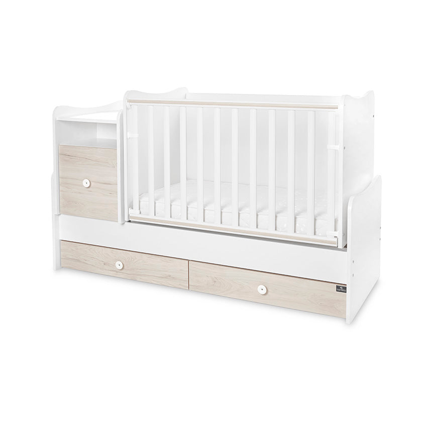 Легло Trend Plus 70 160 Цвят Бяло Светъл Дъб 3box Lorelli Classic