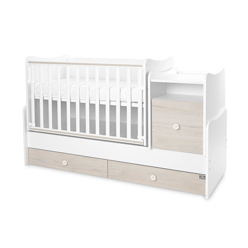 Легло Trend Plus 70 160 Цвят Бяло Светъл Дъб 3box Lorelli Classic