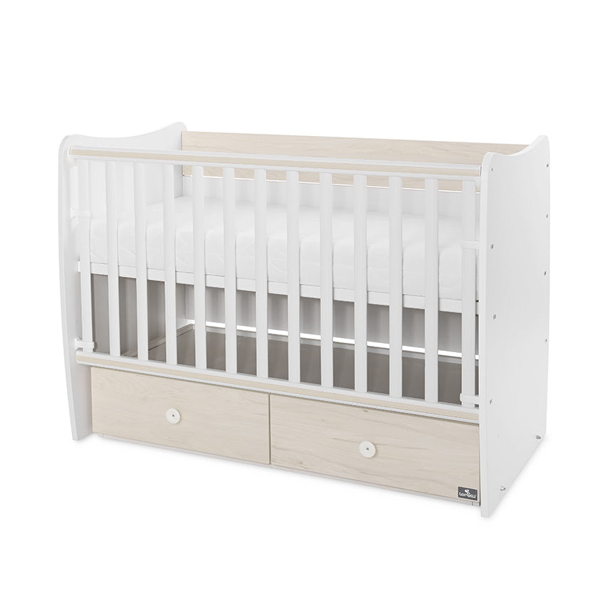 Легло Matrix New 60 120 Бяло Светъл Дъб 2box Lorelli Classic