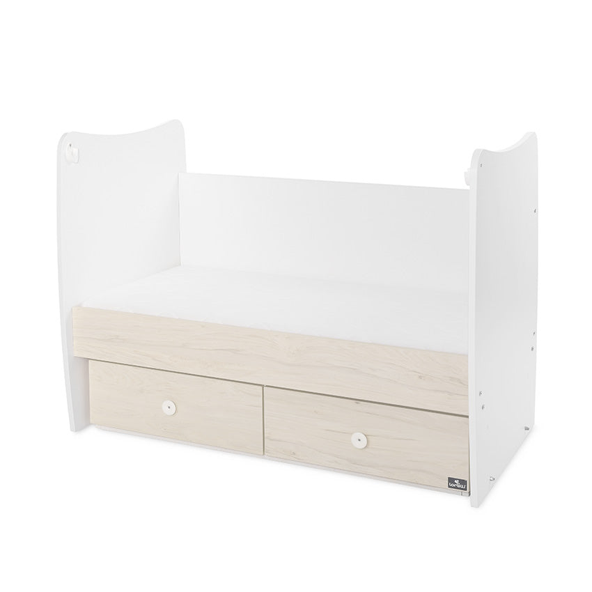 Легло Matrix New 60 120 Бяло Светъл Дъб 2box Lorelli Classic
