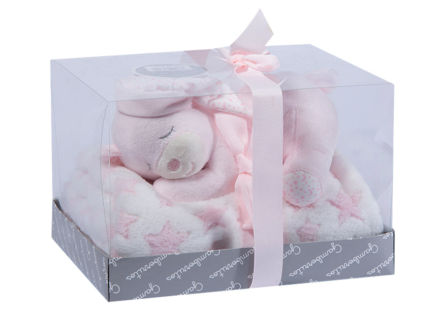 Gamberritos Одеало 80Х110См. + Играчка Сънчо, Розово