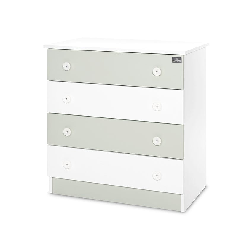 Comodă cu sertare Alb Nou/Verde Lăptos