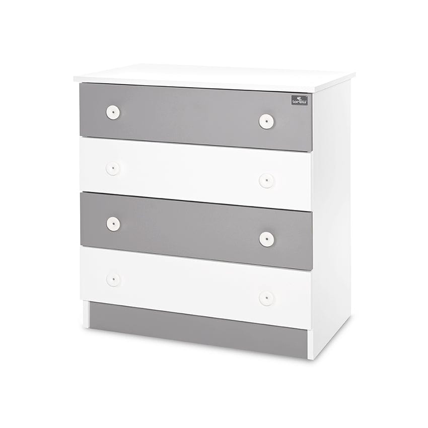 Comodă cu sertare Alb Nou/Gri Piatră