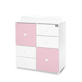 Dulap Culoare Nouă Alb/Roz Orhidee