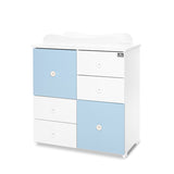 Dulap Culoare Nouă Alb/Albastru Baby