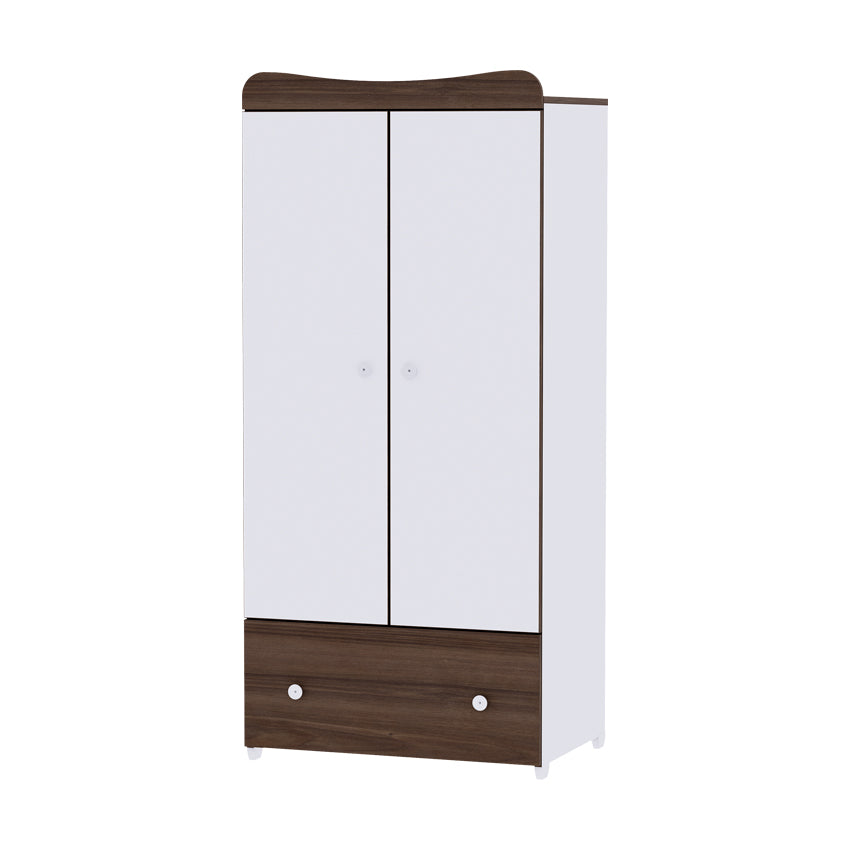 Гардероб Exclusive Бяло/Орех --- BebeMama