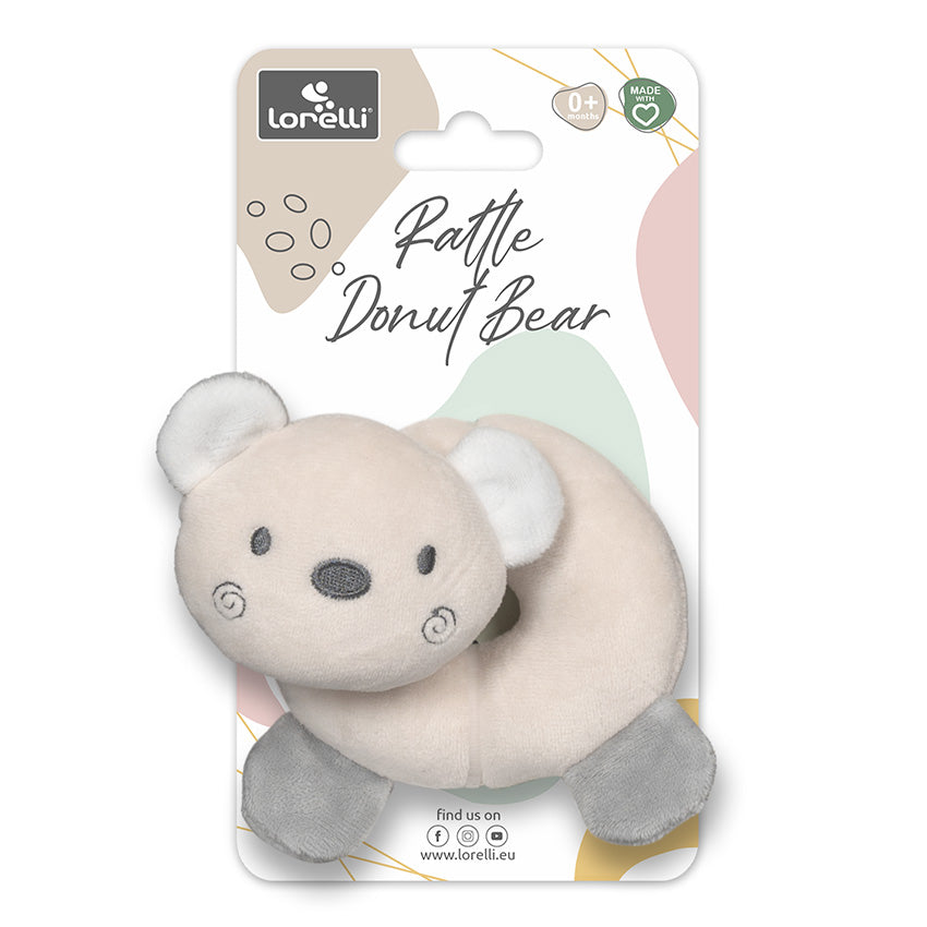 Gogoașă zornăitoare Ursuleț natural bej