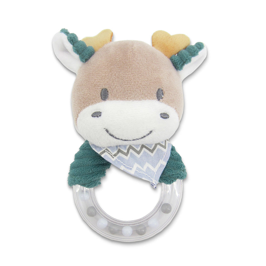 Дрънкалка Кръг Еленче Синьо Natural Lorelli Toys