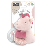Jucărie cu cerc Unicorn Roz Natural