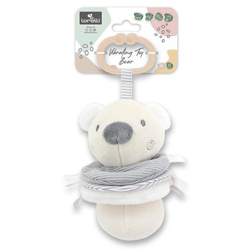 Jucărie vibrantă ursuleț de pluș bej natural