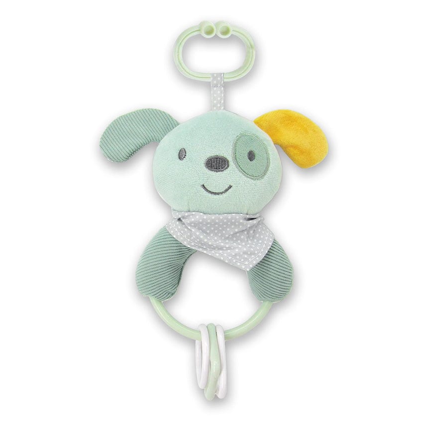 Figurine zornăitoare câine verde natural