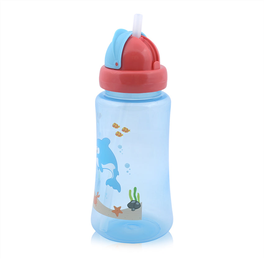 Спортна Бутилка Със Сламка 330мл Синя Baby Care