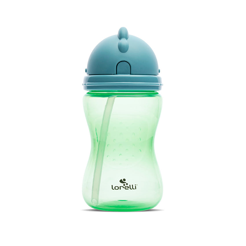 Sportkulacs szívószállal, kék-zöld, Baby Care