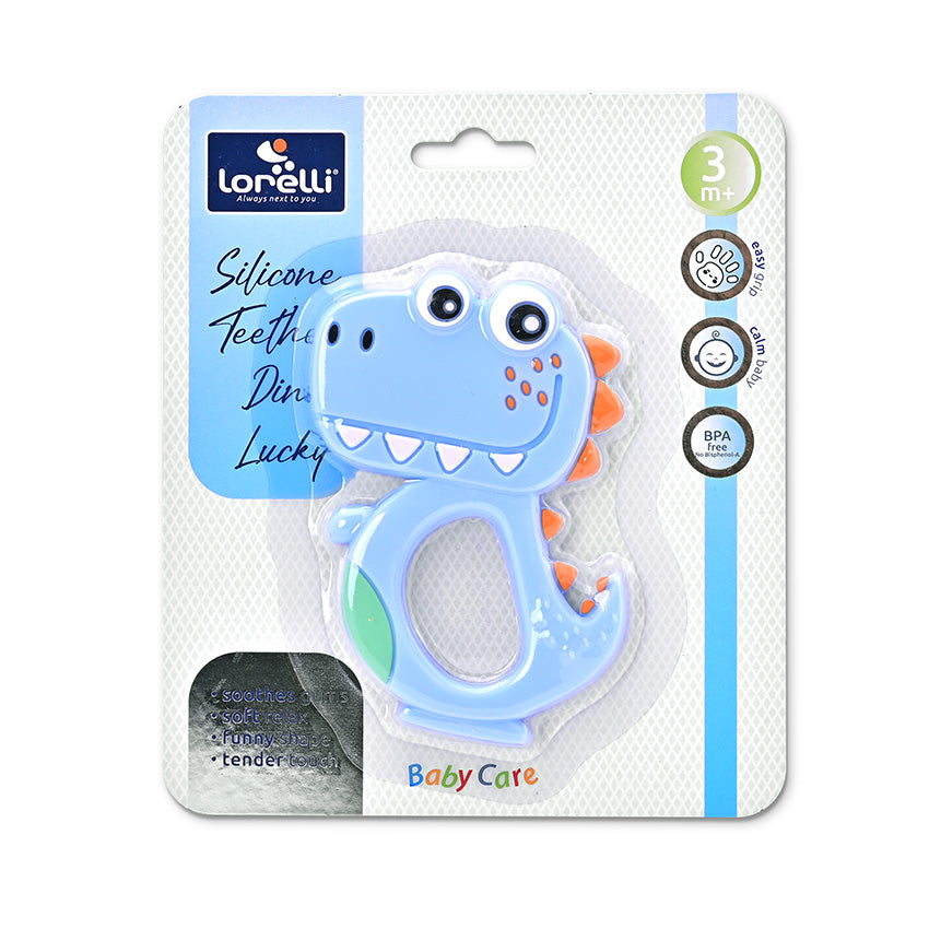 Силиконова Гризалка Дино Lucky Синя Baby Care