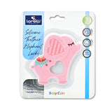 Силиконова Гризалка Слонче Lucky Розова Baby Care