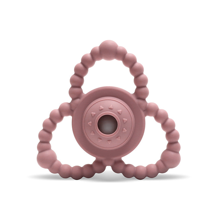 Силиконова Гризалка Дрънкалка Natural Deep Pink Lorelli Premium