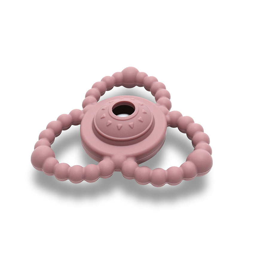 Силиконова Гризалка Дрънкалка Natural Deep Pink Lorelli Premium