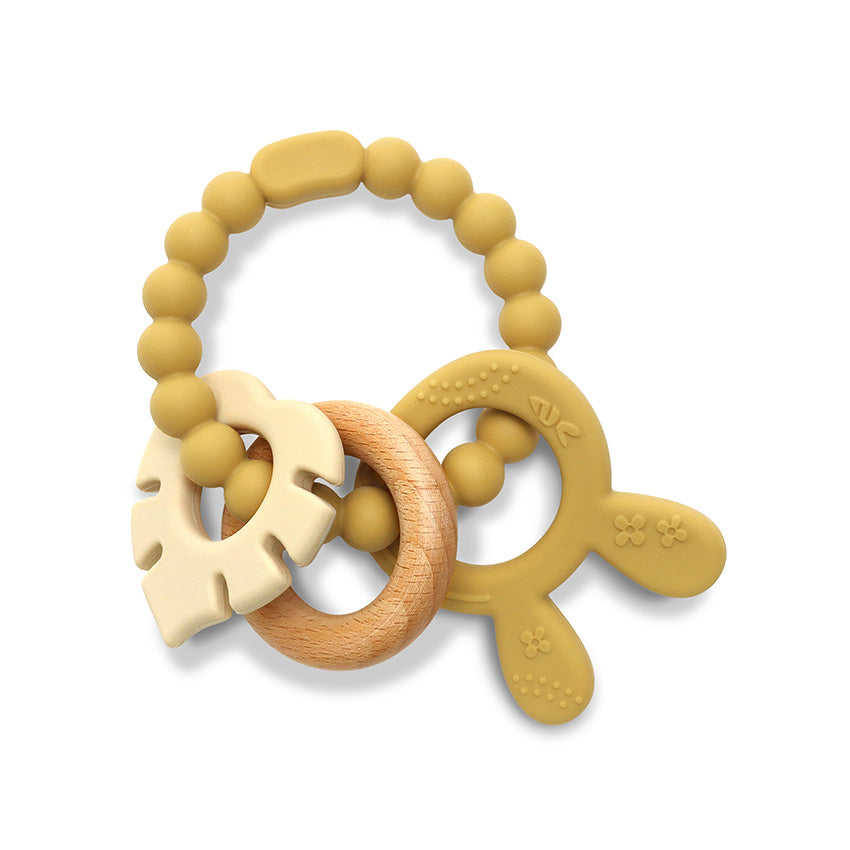 Силиконова Гризалка С Бук Зайче Natural Yellow