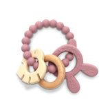 Силиконова Гризалка С Бук Зайче Natural Deeep Pink