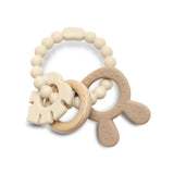 Силиконова Гризалка С Бук Зайче Natural Beige Lorelli Premium