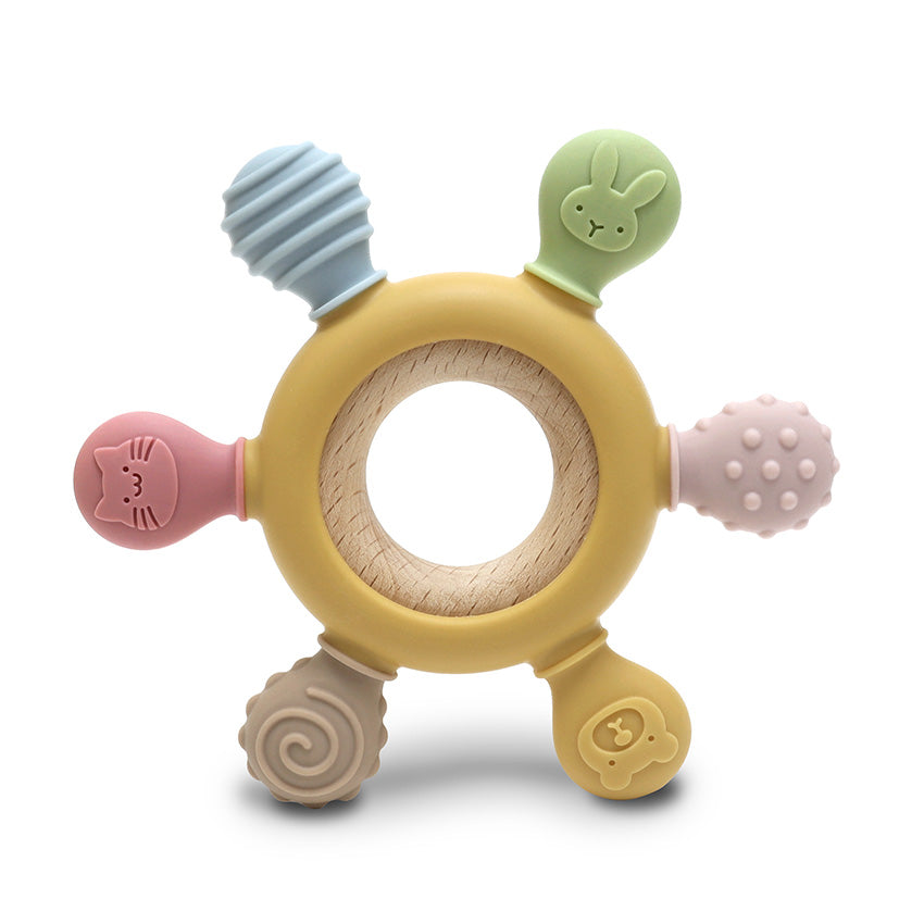 Силиконова Гризалка С Бук Рул NaturalYellow