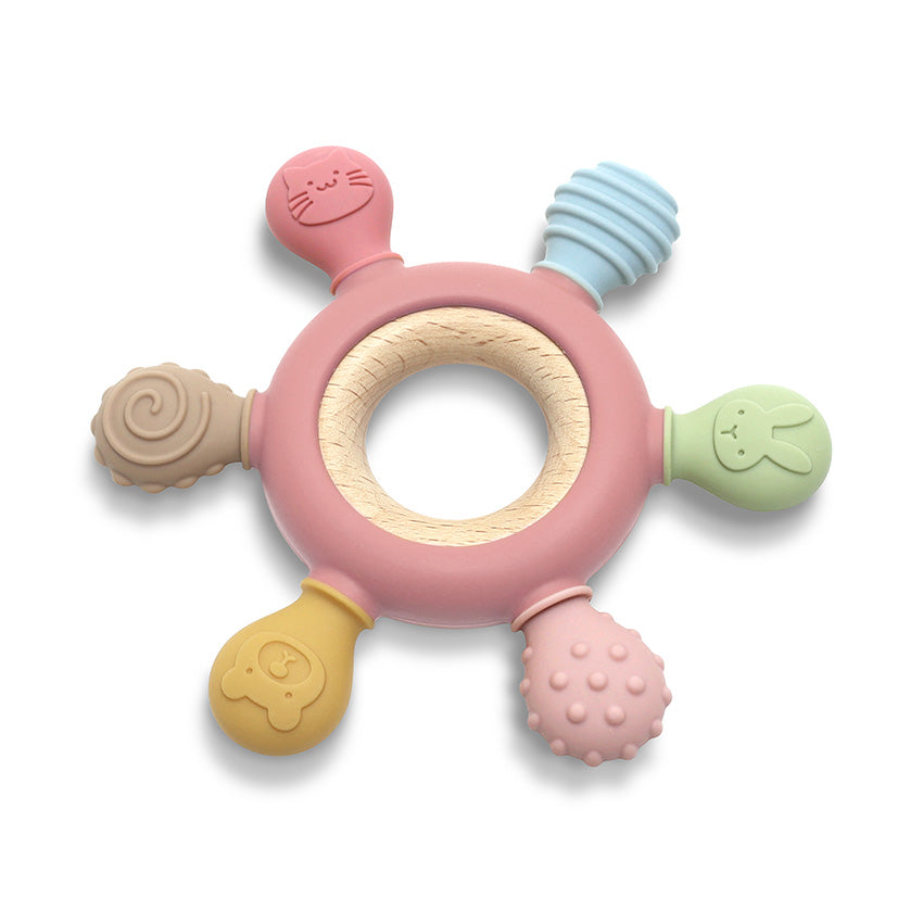 Силиконова Гризалка С Бук Рул Natural Deep Pink