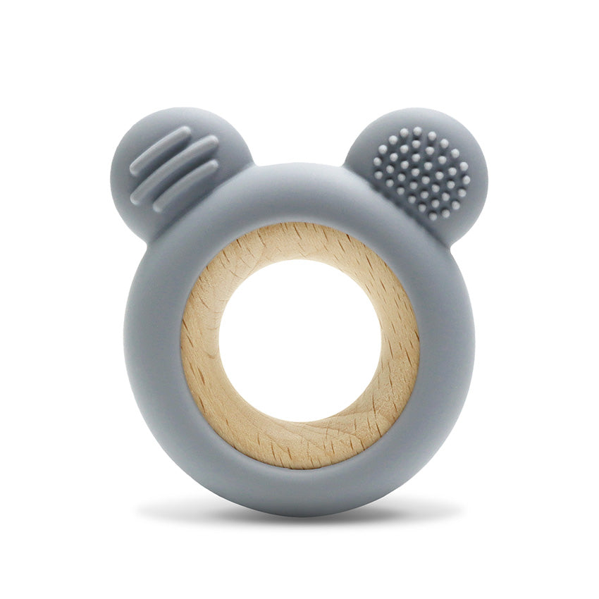 Силиконова Гризалка С Бук Мече Natural Grey