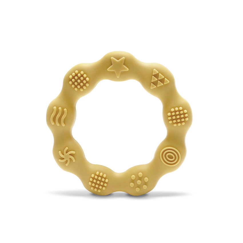 Силиконова Гризалка Ринг Natural Yellow Lorelli Premium