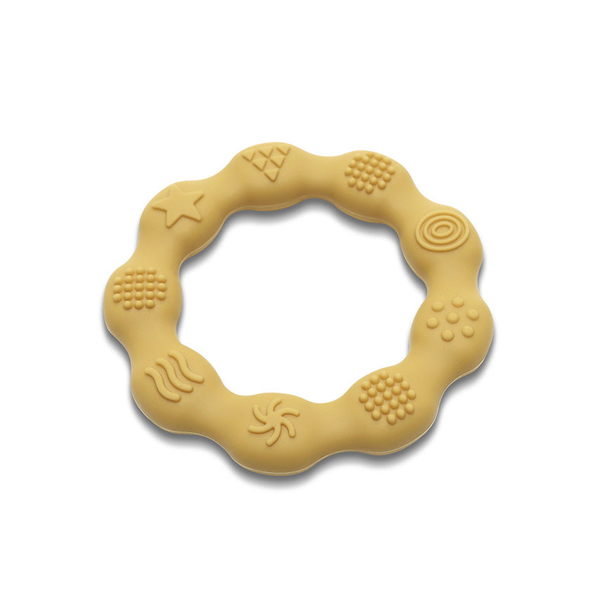 Силиконова Гризалка Ринг Natural Yellow Lorelli Premium