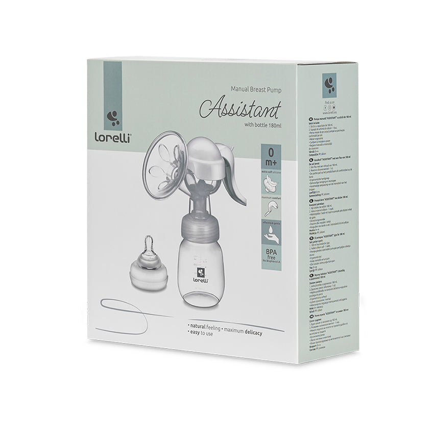 Lorelli Classic Assistant kézi mellszívó 180 ml-es palackkal