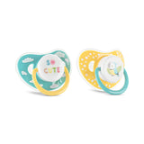 Биберон Залъгалка С Капаче 2бр. 6м+ Yellow Blue Baby Care