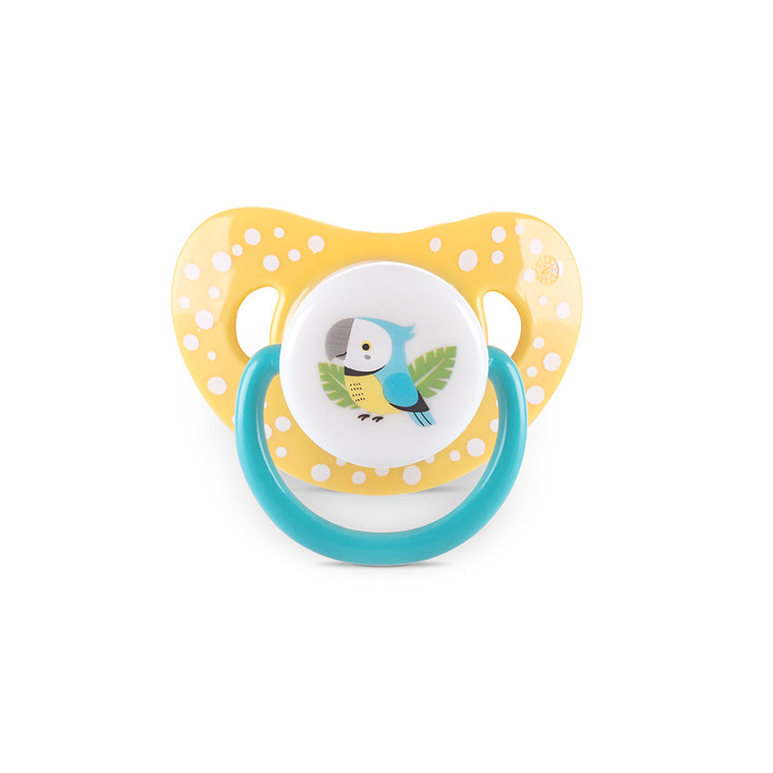 Биберон Залъгалка С Капаче 2бр. 6м+ Yellow Blue Baby Care