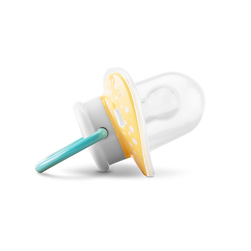 Биберон Залъгалка С Капаче 2бр. 6м+ Yellow Blue Baby Care