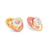 Биберон Залъгалка С Капаче 2бр. 6м+ Yellow Pink Baby Care