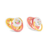 Биберон Залъгалка С Капаче 2бр. 6м+ Yellow Pink Baby Care