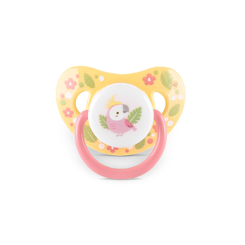 Биберон Залъгалка С Капаче 2бр. 6м+ Yellow Pink Baby Care