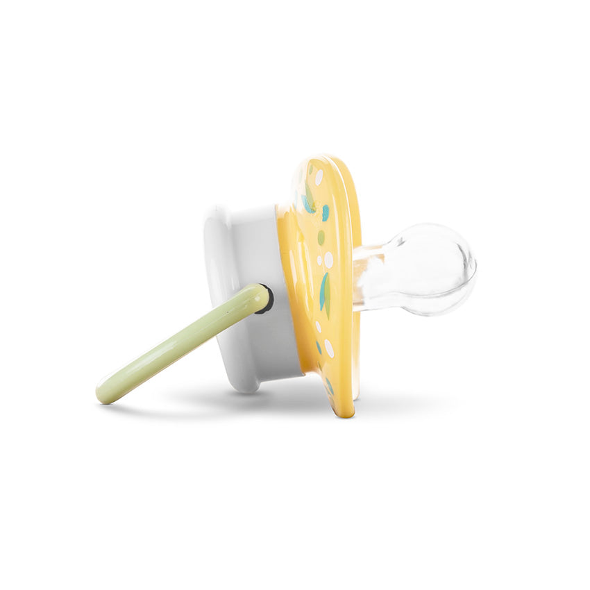Биберон Залъгалка С Капаче 2бр. 6м+ Yellow Green Baby Care