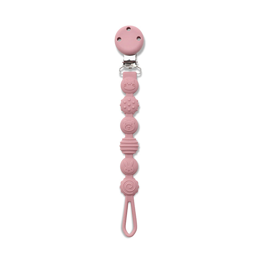Силиконов Държач За Биберон Natural Deep Pink Lorelli Premium