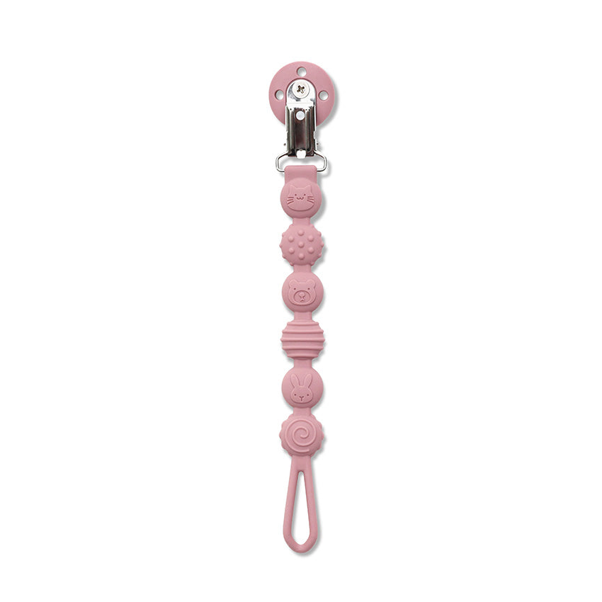 Силиконов Държач За Биберон Natural Deep Pink Lorelli Premium