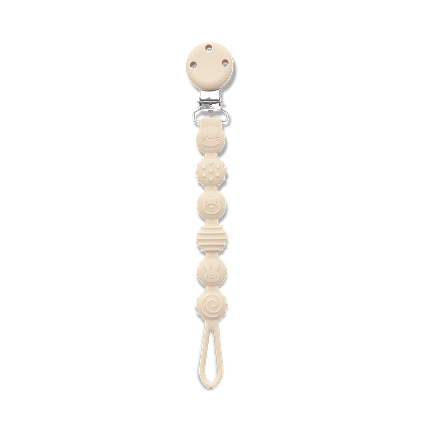 Силиконов Държач За Биберон Natural Beige Lorelli Premium