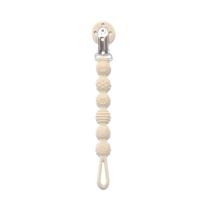 Силиконов Държач За Биберон Natural Beige Lorelli Premium