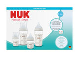 Perfect Match Сет 5 Стъклени Шишета 2х120мл. + 2х230мл.+ Допълнителен Биберон За Хранене Flow Control1бр. Nuk