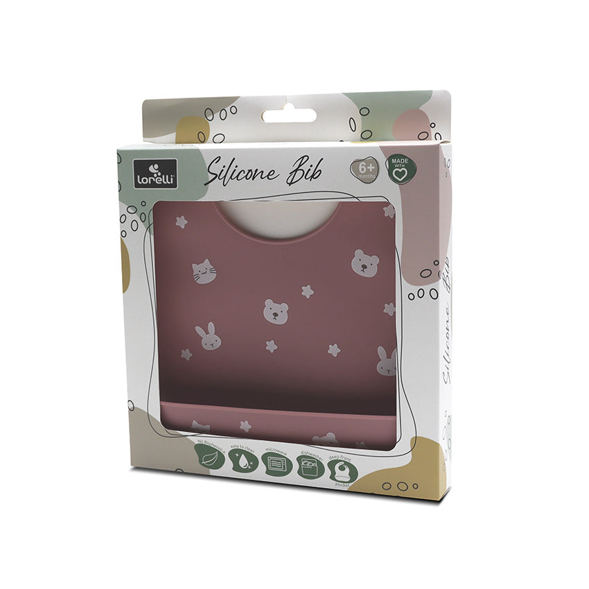 Bavetă din silicon, roz intens, natural