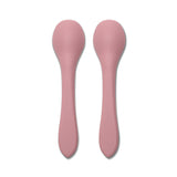 Lingurițe din silicon, 2 buc., roz intens natural