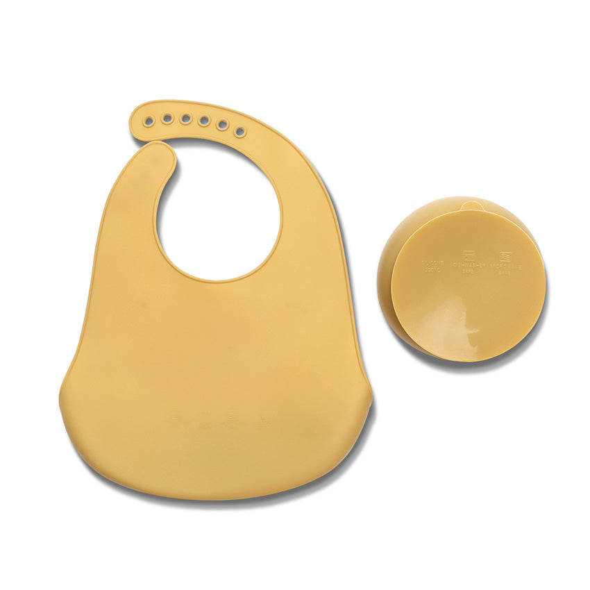 Силиконов Сет За Хранене 2часtи Natural Yellow Lorelli Premium