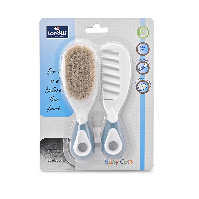 Гребен И Четка С Естествен Косъм Moonlight Blue