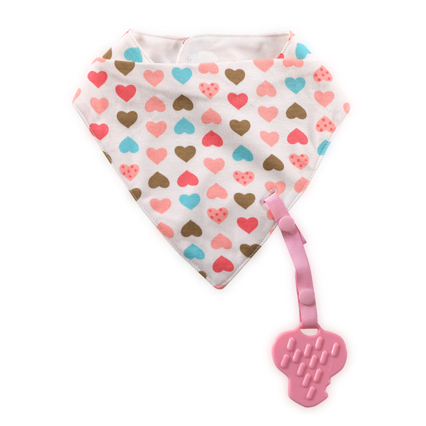 Лигавник Бандана С Гризалка+държач Girl Baby Care