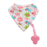 Лигавник Бандана С Гризалка+държач Girl Baby Care